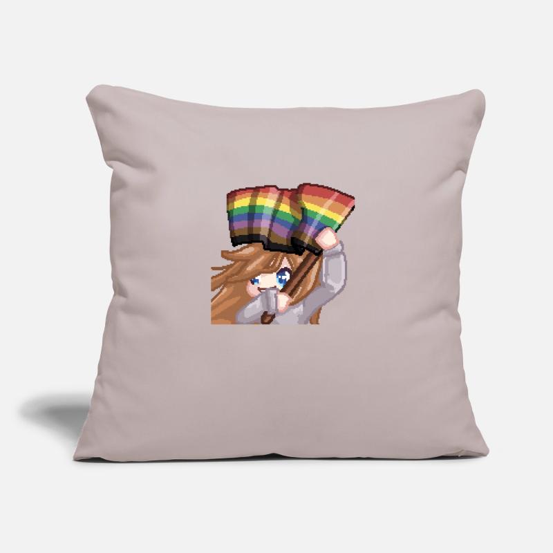 Pillowg1rl Emote mit Prideflagge Sofakissenbezug 45 x 45 cm