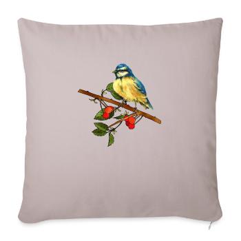 Colorful bird - Sofa pillowcase 17,3'' x 17,3'' (45 x 45 cm) - light taupe - Front