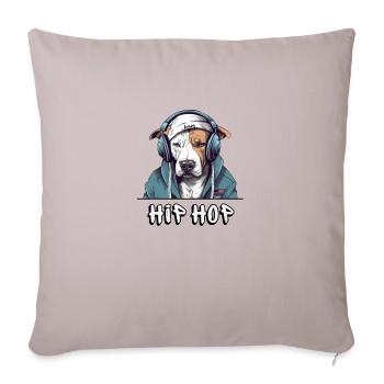 Hip Hop Chien Idée Cadeau passion - Housse de coussin décorative 45 x 45 cm - taupe clair - Devant