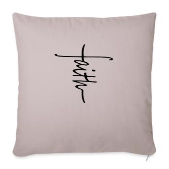 Faith - Sofa pillowcase 17,3'' x 17,3'' (45 x 45 cm) - light taupe - Front