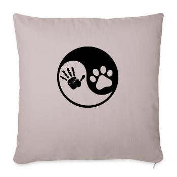 Hund Chien - Housse de coussin décorative 45 x 45 cm - taupe clair - Devant