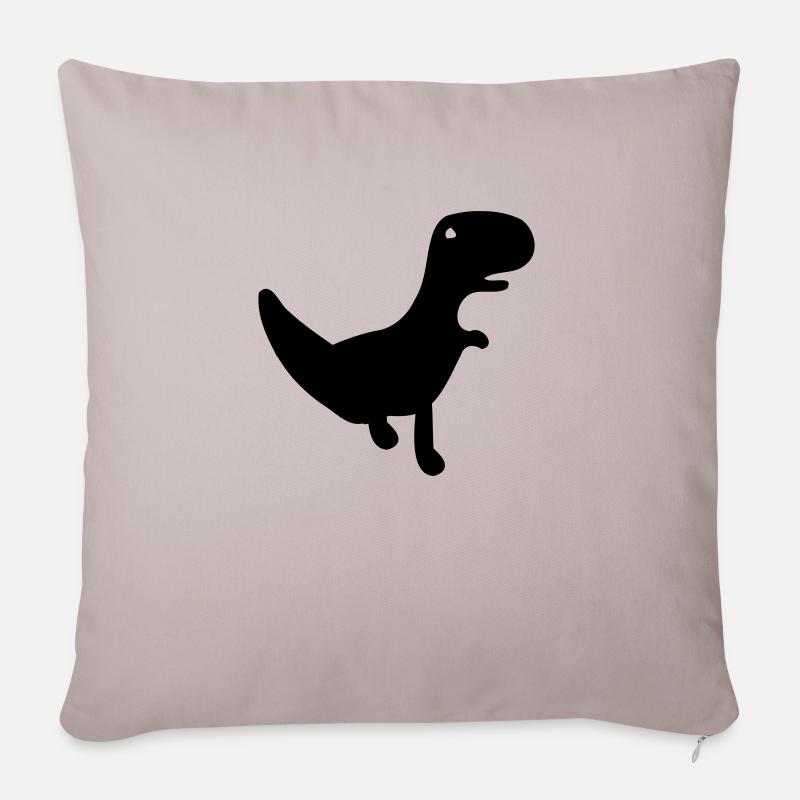 Der Dino von Cactus Run - Sofakissenbezug 45 x 45 cm - helles Taupe