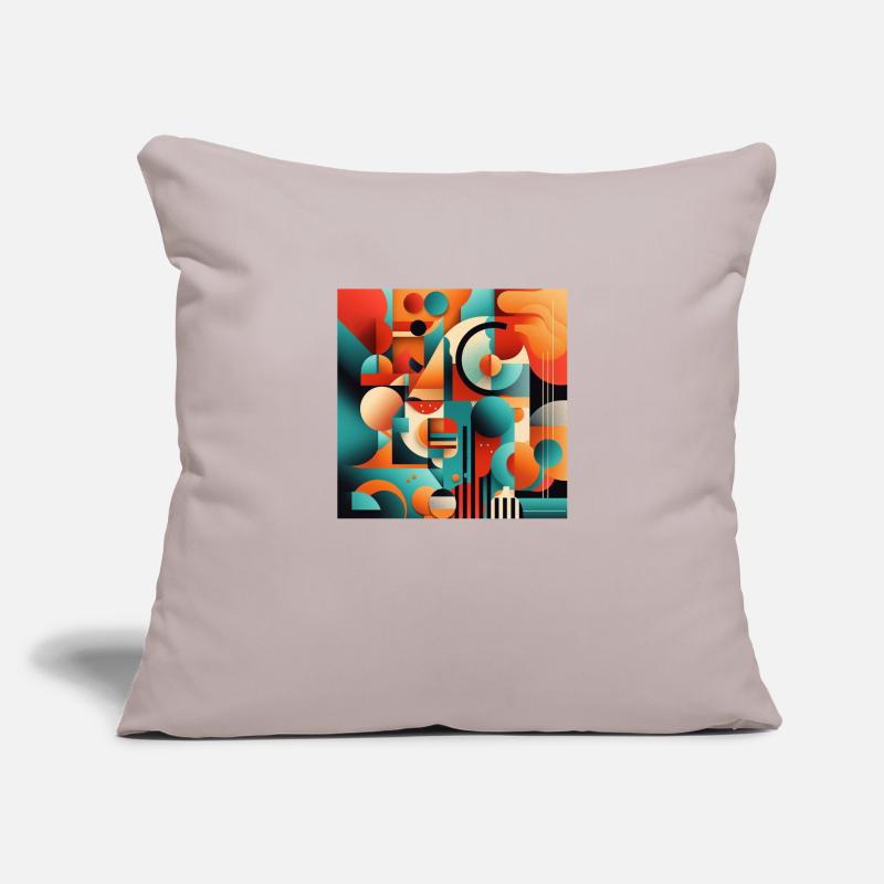 Forme d’art abstrait Housse de coussin décorative 45 x 45 cm