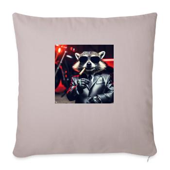 Gangster Raton laveur - Housse de coussin décorative 45 x 45 cm - taupe clair - Devant