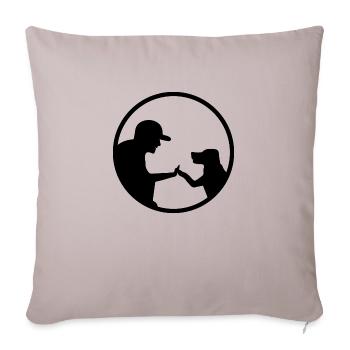 Hund Dog - Sofakissenbezug 45 x 45 cm - helles Taupe - Vorne