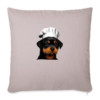 Rottweiler Restaurateur Dogs Cooking Dog Puppy - Sofa pillowcase 17,3'' x 17,3'' (45 x 45 cm) - light taupe - Front