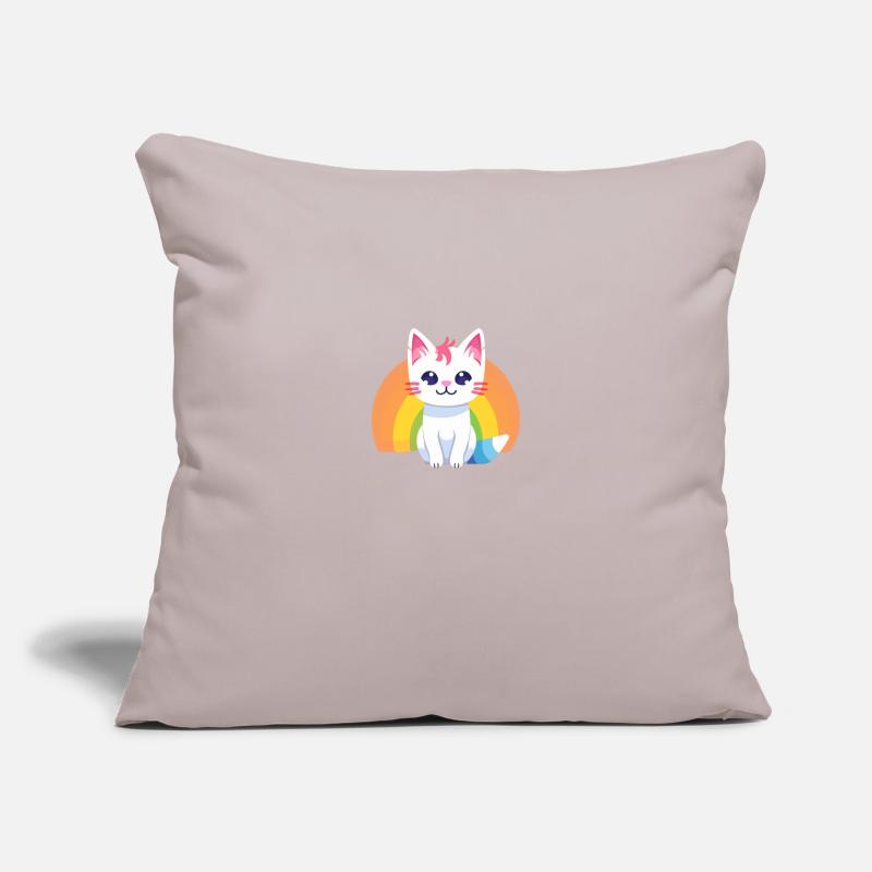 Rainbow Cat Sofa pillowcase 17,3'' x 17,3'' (45 x 45 cm)