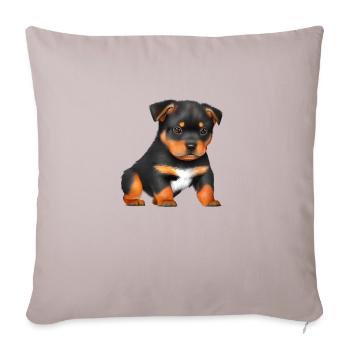 Rottweiler Puppy Dogs Rottweiler Dog Puppy - Housse de coussin décorative 45 x 45 cm - taupe clair - Devant