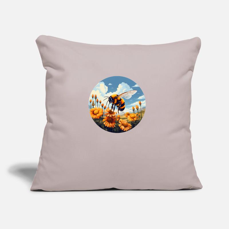 Floraison de bourdons Housse de coussin décorative 45 x 45 cm