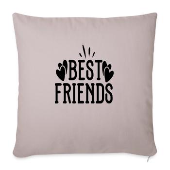 Best Friends - Sofa pillowcase 17,3'' x 17,3'' (45 x 45 cm) - light taupe - Front