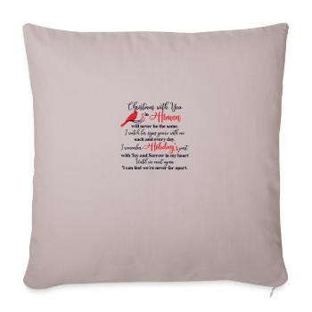 Christmas with you in Heaven Cardinal - Sofa pillowcase 17,3'' x 17,3'' (45 x 45 cm) - light taupe - Front