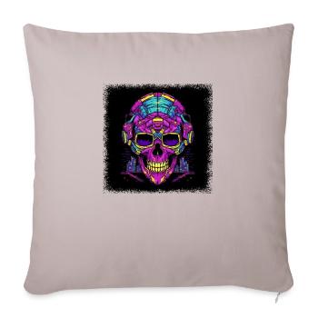 Génial geek dessinant des dictons drôles effrayant - Housse de coussin décorative 45 x 45 cm - taupe clair - Devant
