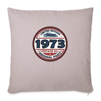 Vintage 1973 - Housse de coussin décorative 45 x 45 cm - taupe clair - Devant