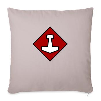 Mjölnir - Housse de coussin décorative 45 x 45 cm - taupe clair - Devant