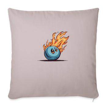 A flaming bowling ball - Sofakissenbezug 45 x 45 cm - helles Taupe - Vorne
