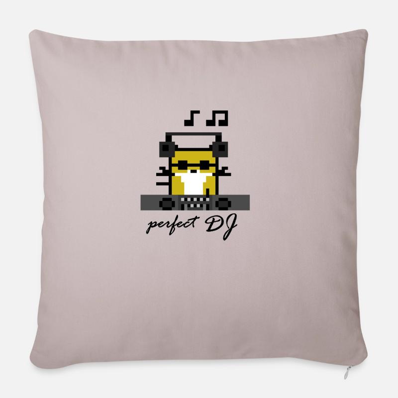 DJ Goldhamster - Sofakissenbezug 45 x 45 cm - helles Taupe
