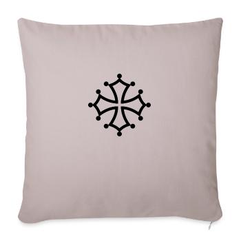 Occitan Cross - Sofa pillowcase 17,3'' x 17,3'' (45 x 45 cm) - light taupe - Front