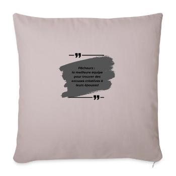Pêcheurs : le meilleur pour trouver des excuses - Housse de coussin décorative 45 x 45 cm - taupe clair - Devant