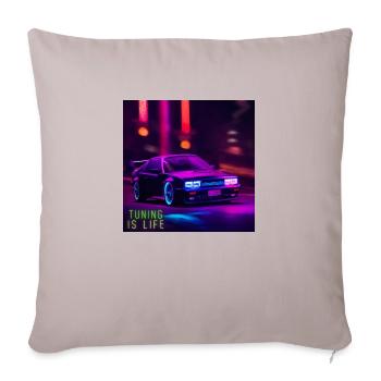 Tuning Cars - Sofakissenbezug 45 x 45 cm - helles Taupe - Vorne