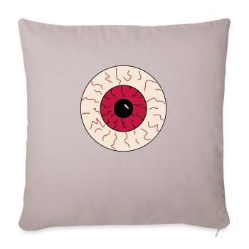 oeil injecté de sang halloween - Housse de coussin décorative 45 x 45 cm - taupe clair - Devant