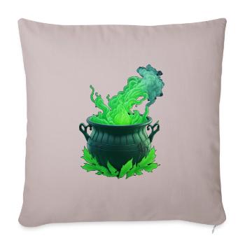 Chaudron de sorcière Halloween - Housse de coussin décorative 45 x 45 cm - taupe clair - Devant