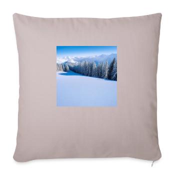 Winterwunder - Sofakissenbezug 45 x 45 cm - helles Taupe - Vorne