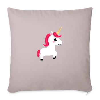 Unicorn Girl Unicorns Mythical Beast Unicorn - Sofa pillowcase 17,3'' x 17,3'' (45 x 45 cm) - light taupe - Front