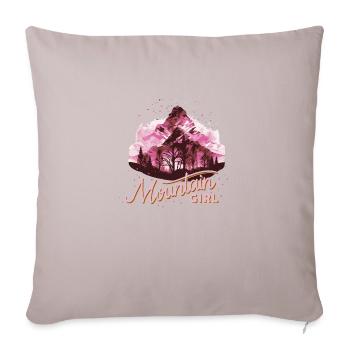 Mountain Girl Colorful - Sofa pillowcase 17,3'' x 17,3'' (45 x 45 cm) - light taupe - Front