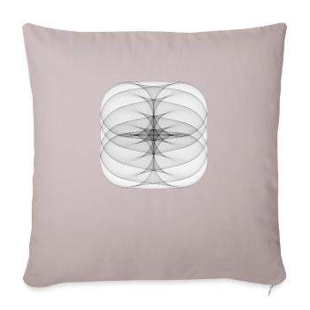 Trendy design with curved lines - Sofa pillowcase 17,3'' x 17,3'' (45 x 45 cm) - light taupe - Front