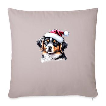 Australian Shepherd Christmas Dog Owner - Sofa pillowcase 17,3'' x 17,3'' (45 x 45 cm) - light taupe - Front