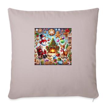 Christmas Gifts Wafer Christmas Eve Christmas Tree - Sofa pillowcase 17,3'' x 17,3'' (45 x 45 cm) - light taupe - Front