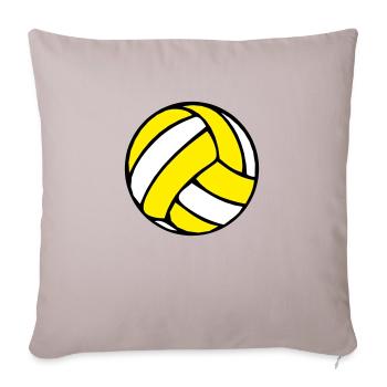 ballon de volleyball beachvolley beach ball 2 0 - Housse de coussin décorative 45 x 45 cm - taupe clair - Devant