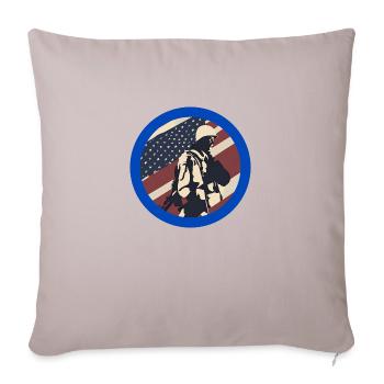 Vétérans,ancien combattant,armistice,us army,navy - Housse de coussin décorative 45 x 45 cm - taupe clair - Devant