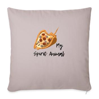 Mon animal spirituel - Housse de coussin décorative 45 x 45 cm - taupe clair - Devant