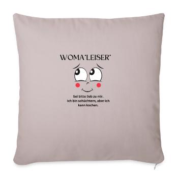 Woma"leiser" - Sofakissenbezug 45 x 45 cm - helles Taupe - Vorne