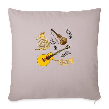 Musical Instruments - Sofa pillowcase 17,3'' x 17,3'' (45 x 45 cm) - light taupe - Front