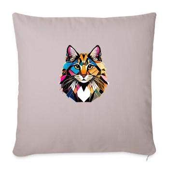 Maine Coon Cat Kitten Cat Owner Male Cat - Sofa pillowcase 17,3'' x 17,3'' (45 x 45 cm) - light taupe - Front