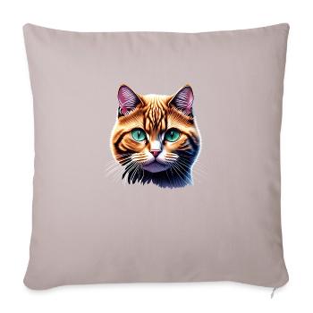 Domestic Cat, Cat, Kitten, Cat Owner, Pet - Sofa pillowcase 17,3'' x 17,3'' (45 x 45 cm) - light taupe - Front