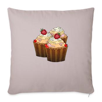 Cakes - Sofa pillowcase 17,3'' x 17,3'' (45 x 45 cm) - light taupe - Front