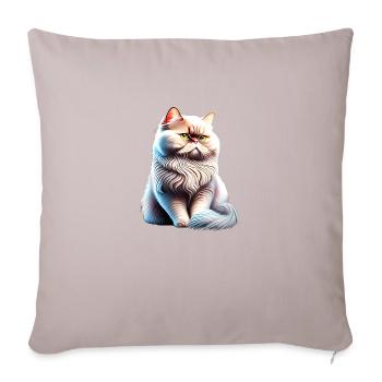 Persian Cat, Tomcat, Domestic Cat, Cat, Cat Owner - Sofa pillowcase 17,3'' x 17,3'' (45 x 45 cm) - light taupe - Front