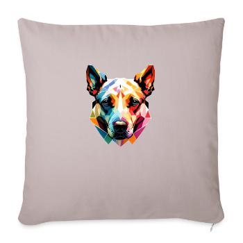 Chien de berger allemand Propriétaire de chien Chien propriétaire de chien - Housse de coussin décorative 45 x 45 cm - taupe clair - Devant