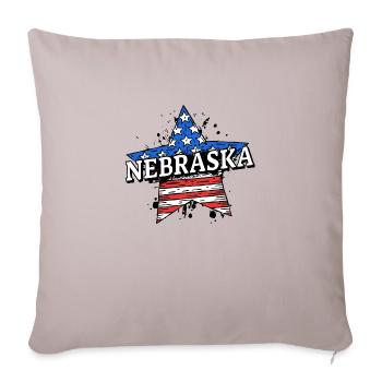 Nebraska - États-Unis - États-Unis d’Amérique - Housse de coussin décorative 45 x 45 cm - taupe clair - Devant
