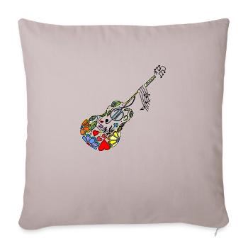 Guitar - Sofa pillowcase 17,3'' x 17,3'' (45 x 45 cm) - light taupe - Front