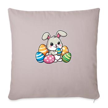 Big Egg Bunny - Sofakissenbezug 45 x 45 cm - helles Taupe - Vorne