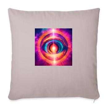 Spiritualité de l’espace - Housse de coussin décorative 45 x 45 cm - taupe clair - Devant