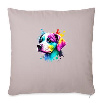 Chiot Labrador Retriever Propriétaire du Labrador - Housse de coussin décorative 45 x 45 cm - taupe clair - Devant
