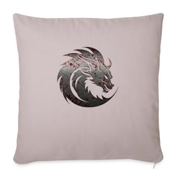 Fantasy Dragon Anime Dragon Head Mythical reptile - Sofa pillowcase 17,3'' x 17,3'' (45 x 45 cm) - light taupe - Front