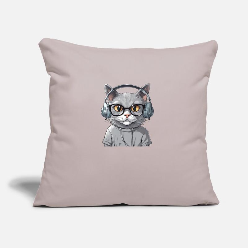 Grey Cat Web Developer Sofa pillowcase 17,3'' x 17,3'' (45 x 45 cm)