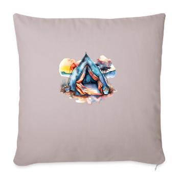 Tents Motorhome Camping Caravan Camp Gift - Sofa pillowcase 17,3'' x 17,3'' (45 x 45 cm) - light taupe - Front