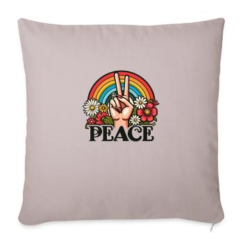 Signe de paix - Housse de coussin décorative 45 x 45 cm - taupe clair - Devant